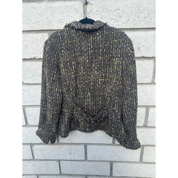 J.Jill‎ Women's Tweed Blazer Brown Green Career Jacket Business Casual Work L - Picture 2 of 7